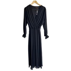 NWT Black  Fairy Goth Whimsigoth Dark Romance Dress Flawed Gem 16 snags damaged